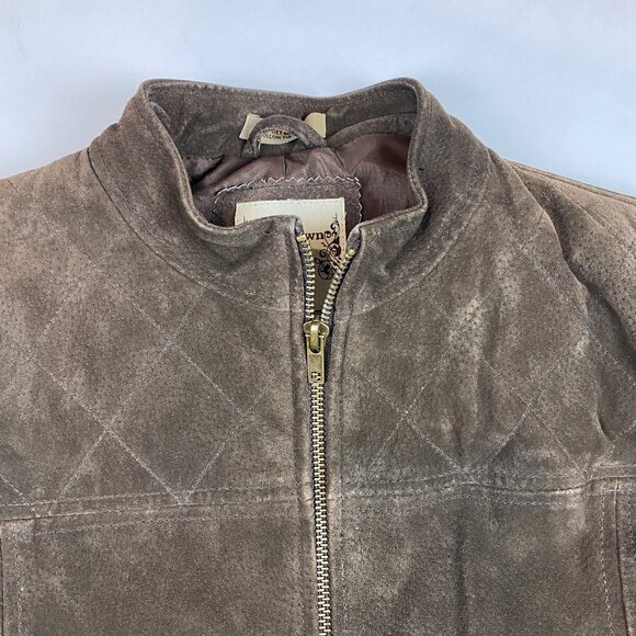 RuffHewn Suede Leather Jacket Women's Size Medium Brown - Picture 5 of 16